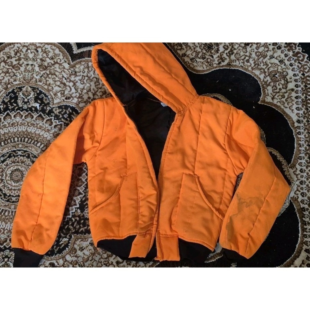 All Weather Youth XL Blaze‎ Orange Hunting Jacket Insulated Made USA